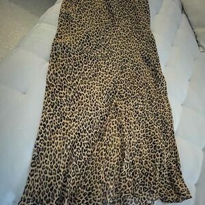 J Crew Gwenyth Leopard Print Women's midi Skirt NWOT